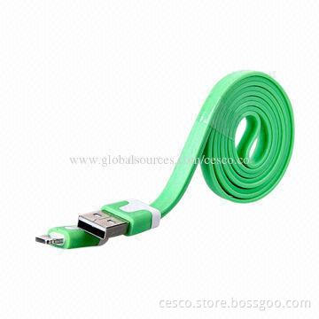Flat Color Charge Sync Micro USB Cable for iPhone 5